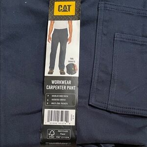 NWT- Caterpillar Dark Blue Workwear Carpenter Pants